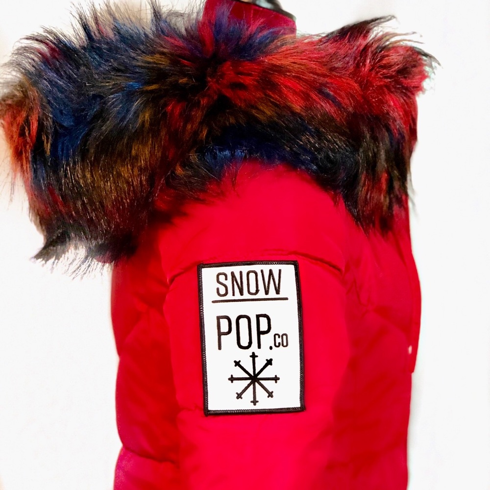 Red Long  Puffer Coat